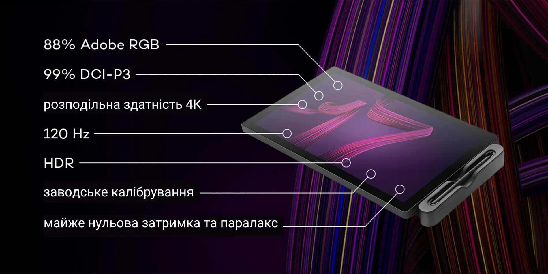 Графічний монітор-планшет Wacom Cintiq Pro 17 (без підставки) Графічний монітор-планшет Wacom Cintiq Pro 17 (без підставки)